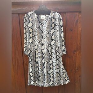 Maeve snake print dress